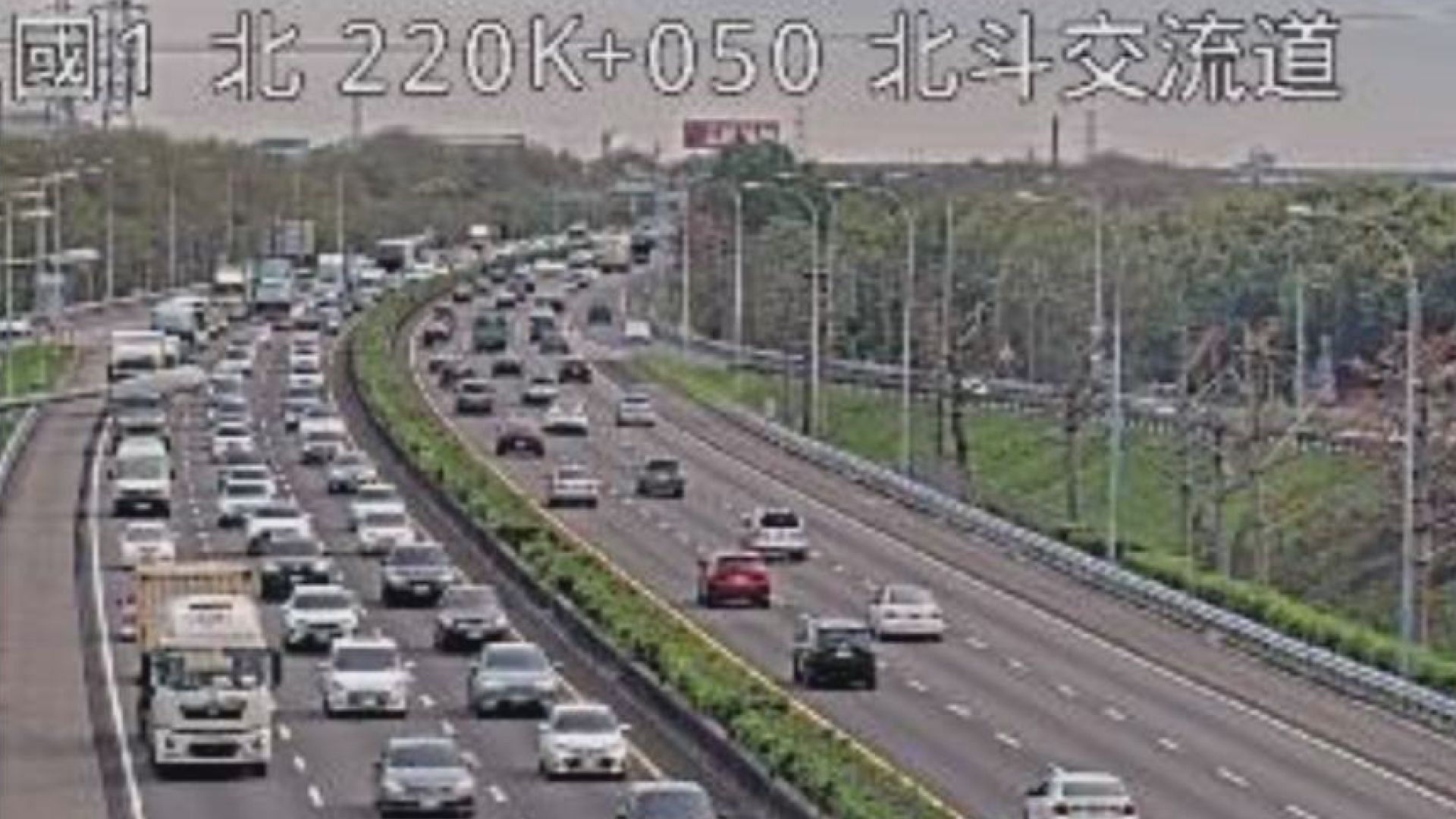 ▲▼ 國道1號北向224.5公里（北斗路段）今（１５）日發生一起交通事故 。（圖／翻攝自國道1968）