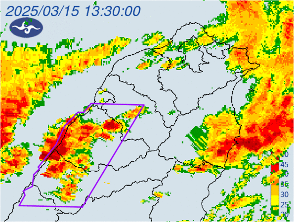 ▲▼大雷雨。（圖／氣象署）
