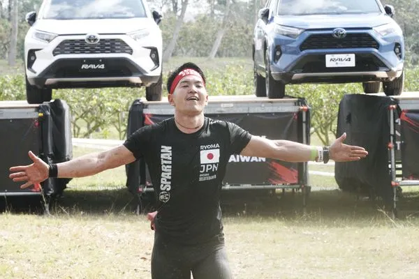 ▲日本菅田崚馬現職是消防員、王南評熱愛運動奪下女子總排第一、台將「耶穌」蔡榮峻在身體不適下獲總排第六。（圖／斯巴達障礙跑高雄站提供）