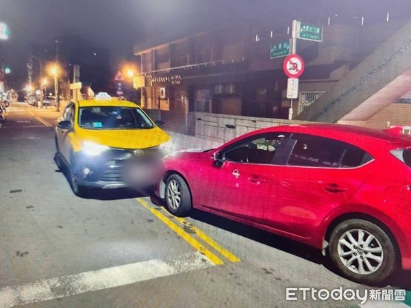 ▲▼雙方未受傷僅車輛受損。（圖／八德警分局提供）