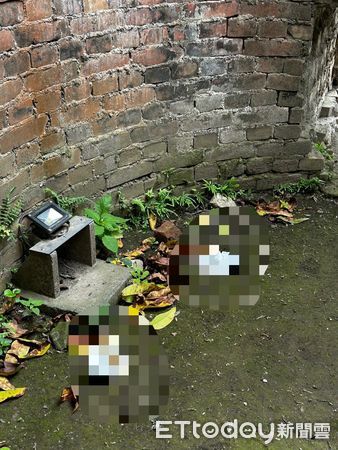 ▲台南山上花園水道博物館16日發生一起嚴重破壞文化資產的事件，園區內的百年煙囪基座竟遭人隨地便溺，遺留排泄物與衛生紙，館方對此表達極大遺憾與憤怒。（圖／記者林東良翻攝，下同）