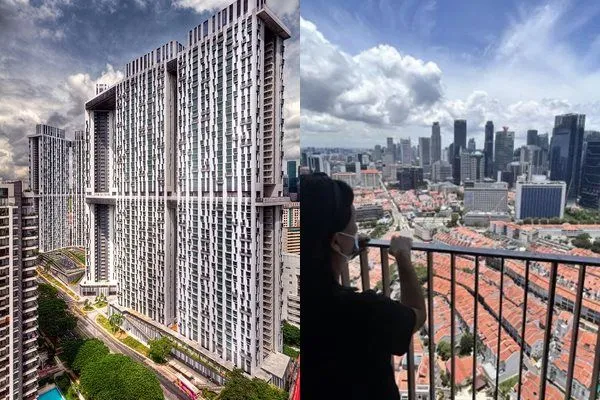 ▲▼吳玉萍位於達士嶺49樓的4房式組屋景色宜人。（組圖／翻攝自維基百科、新明日報）