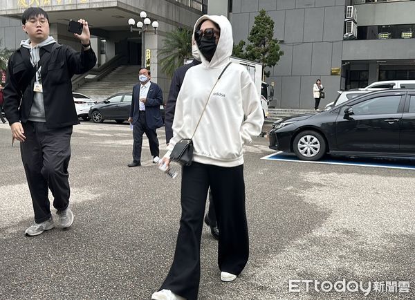 ▲陳政谷交保，神秘女現身辦保。（圖／記者許權毅攝）