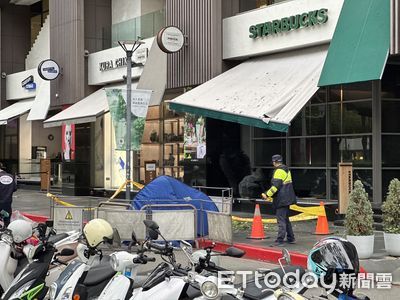 快訊／最苦命星巴克！3周2次死亡墜樓摔門口　低調繼續營業