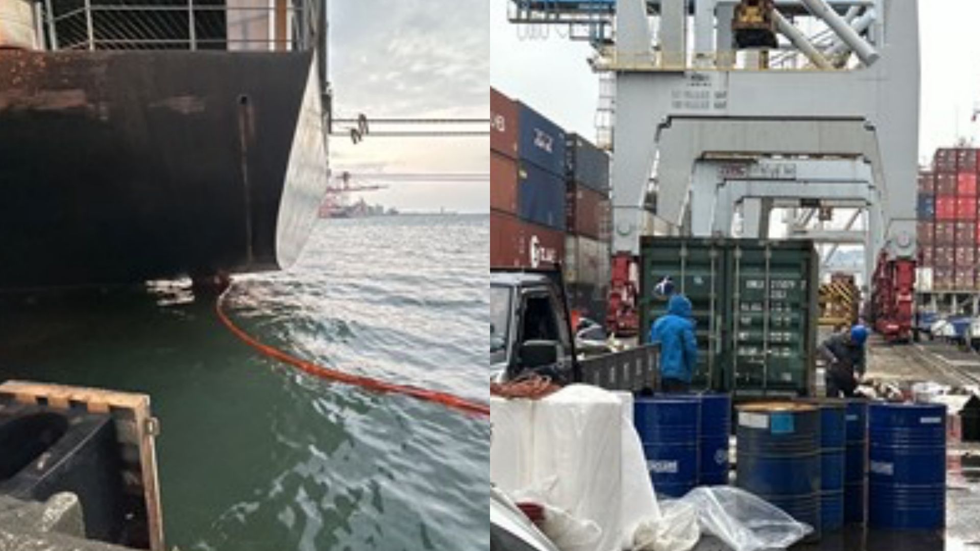 ▲建輝輪漏油100公升 航港局重罰30萬元。（圖／記者郭世賢翻攝）