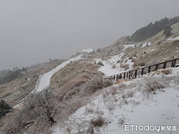 合歡山3/19又下雪。（圖／民眾提供）