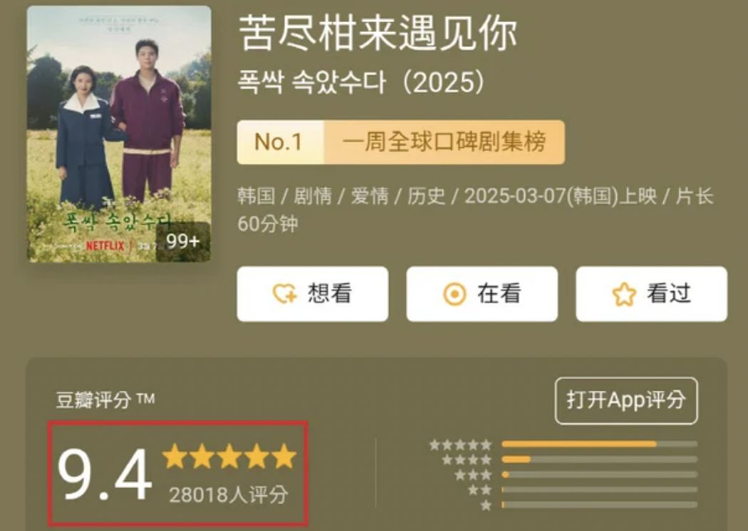 ▲《苦盡柑來》遭中國整碗端走變盜版！評分達9.4　韓學者痛罵：不知羞恥。（圖／翻攝自豆瓣）