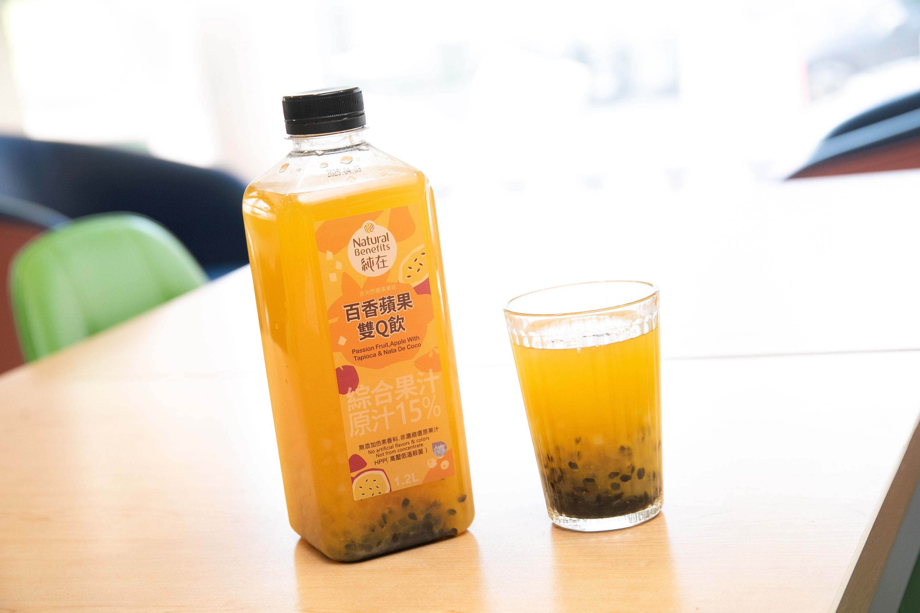 ▲▼（業配）「純在」百香蘋果雙Q飲。（圖／記者周宸亘攝）