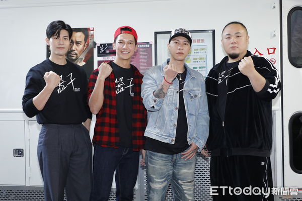 ▲▼電影《器子》小春、大淵、梁瀚名、吳承洋 熱血捐血。（圖／記者湯興漢攝）