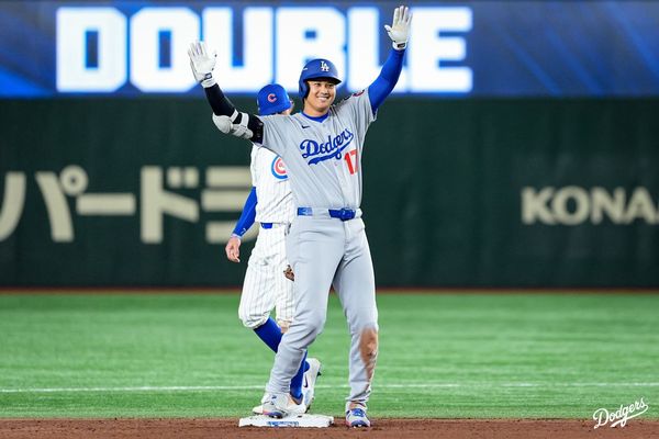 MLB海外戰大谷打擊狀況就調整的不錯。（翻攝道奇X）