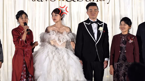 ▲婚禮「媽媽失控致詞」曝光　啦啦隊女神豆芽傻眼：真的不要再給我鬧。（圖／翻攝自豆芽IG）