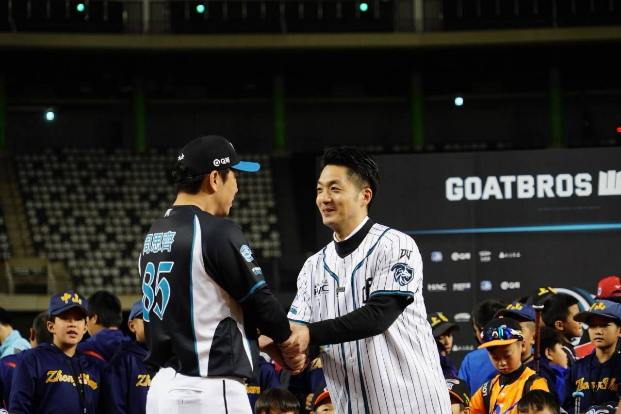 ▲▼中職退役名將周思齊號召多位退役球星組成「GOATBROS」，台北市長蔣萬安出席成軍儀式。（圖／台北市政府提供）