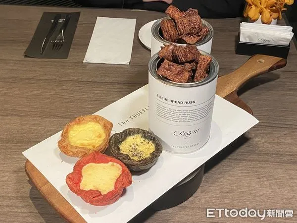 ▲韓國爆款「三色可頌塔」來台快閃。（圖／記者廖婕妤攝）