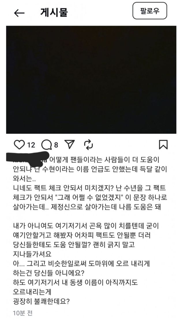 ▲▼已逝雪莉親哥不忍了！連2貼文「開砲金秀賢」痛罵：你要從高處掉下來了。（圖／翻攝自theqoo）