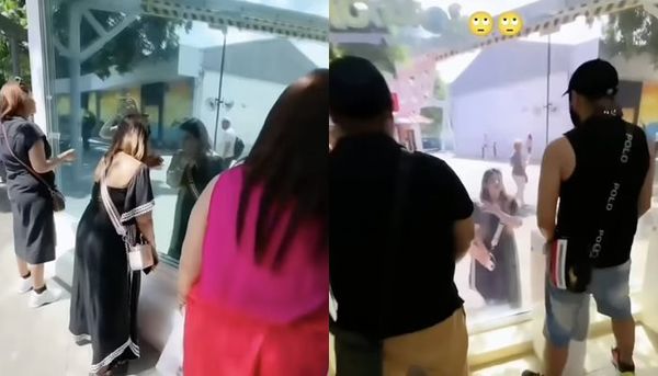 ▲▼泰國一座樂園在男廁裝雙面鏡，男性在如廁時可看見外面的女性在照鏡子，引發爭議。（組圖／翻攝自TikTok）