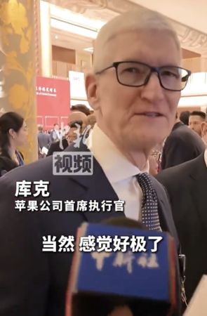 ▲▼蘋果CEO庫克訪問北京，坦言用過DeepSeek：很棒！。（圖／翻攝微博）