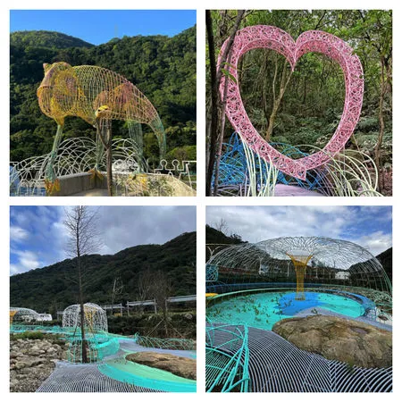 ▲新北萬里打卡新熱點！鋼雕大師劉丁讚打造「亮山川休閒園區」，三條彩色鋼筋步道穿梭山林秘境             。（圖／翻攝亮山川休閒園區粉專）