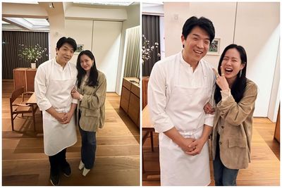 孫藝真緊靠《黑白大廚》安成宰「勾手燦笑」！　網笑：玄彬不要看