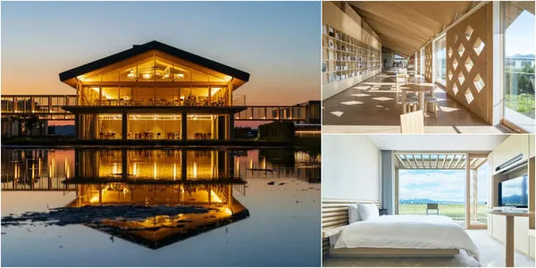 ▲▼就睡在稻田中央！日本世界級木造平價飯店宛如漂浮在水田上。（圖／Mika出走美食日誌授權提供）