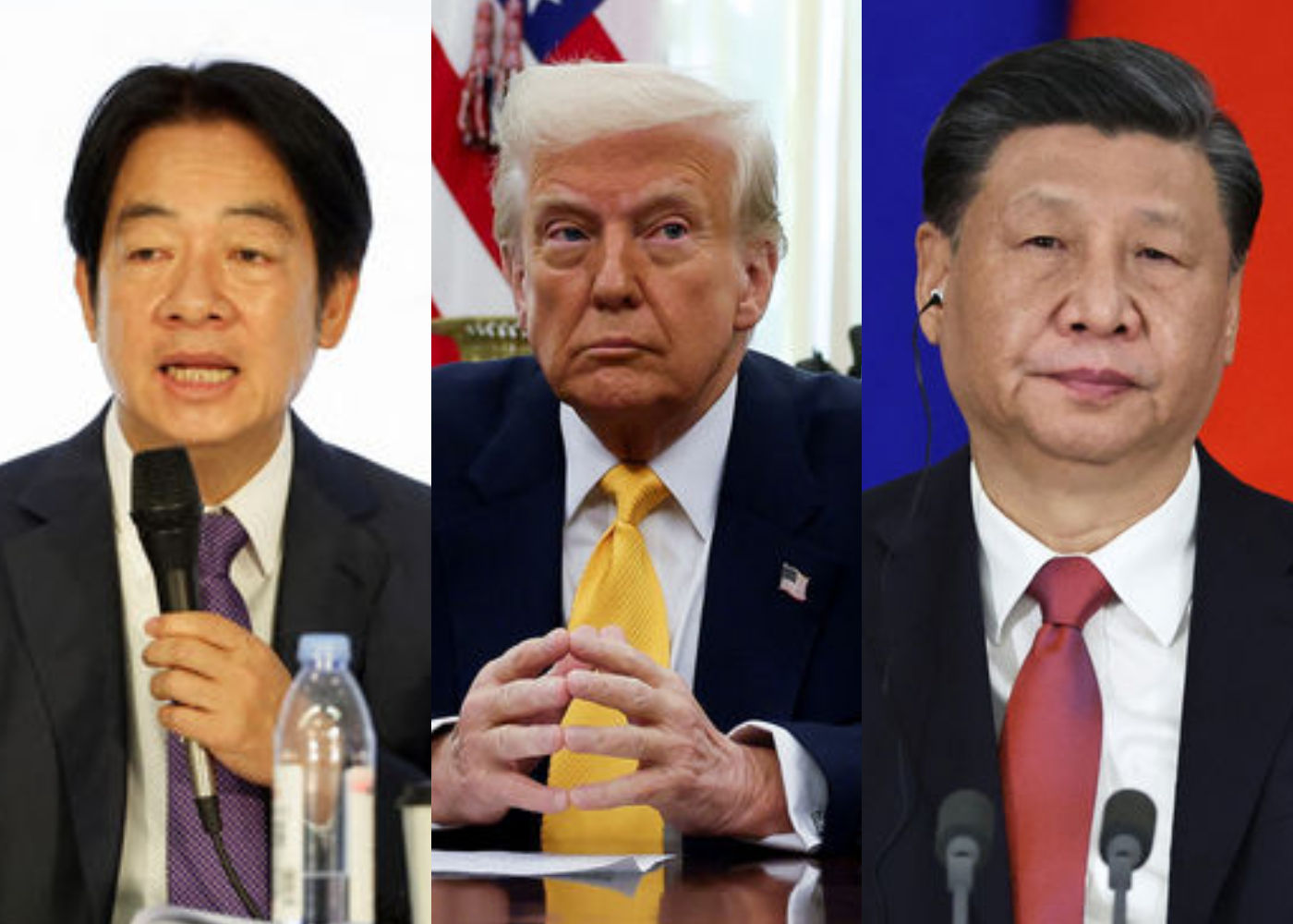 ▲▼賴清德（左起）、川普、習近平。（組圖／路透）