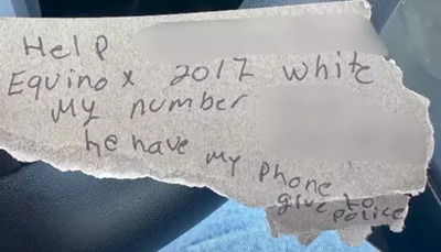 加油站上廁所收「求救紙條」　女英勇報案一路跟車救出受虐女