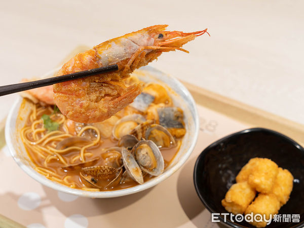 ▲▼定食8「法式馬賽魚湯海鮮麵」。（圖／爭鮮提供）