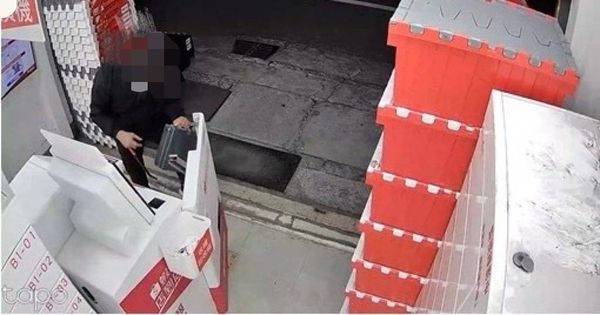 ▲雲林阿伯跨縣到彰化溪湖某嬉皮智取店持鐵鍬偷錢騎車逃逸自摔。（圖／警方提供）