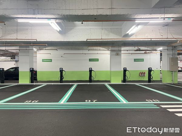 ▲▼公共充電樁停車位,電動車。（圖／交通部提供）