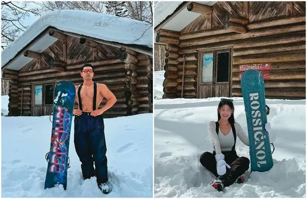 PEETA葛格貼出去日本北海道遊玩的影片，新女友Lily也同行，2人分開時間點上傳出遊畫面，但仍被知情人士比對出來有詭。（左翻攝自PEETA葛格IG、右翻攝自Lily IG）