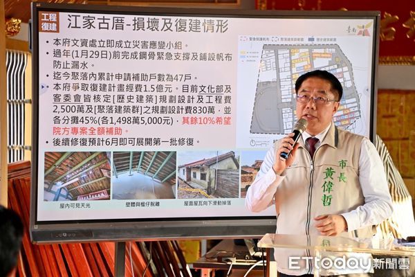 ▲行政院長卓榮泰前往台南視察0121嘉南地區地震災後復原重建情形，要求行政團隊攜手地方政府與地方民代，共同找出問題，用最快時間讓所有災損得以彌平。（圖／記者林東良翻攝，下同）
