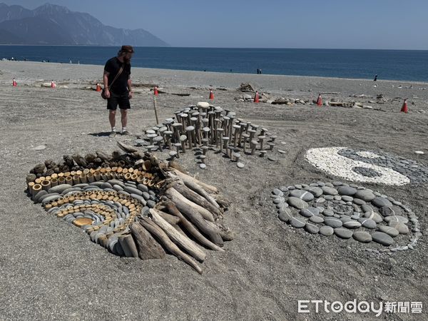 ▲▼八位國際知名地景藝術家，就地取材創作簡約卻富有張力的疊石藝術。（圖／花蓮縣政府提供，下同）