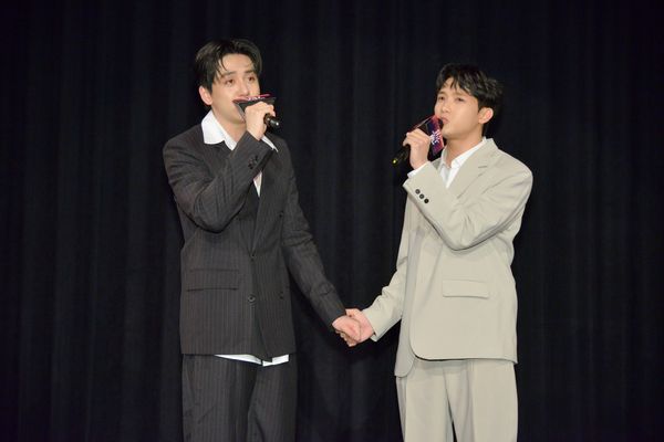 ▲幸卓輝、林輝瑝、紀成澔、葛兆恩、夏和熙出席《對立而已》首映會。（圖／三立提供）