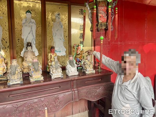 ▲陳男竊取板橋代天宮供奉的三太子，變賣神衣後將神像丟棄在三峽。（圖／記者陸運陞翻攝）