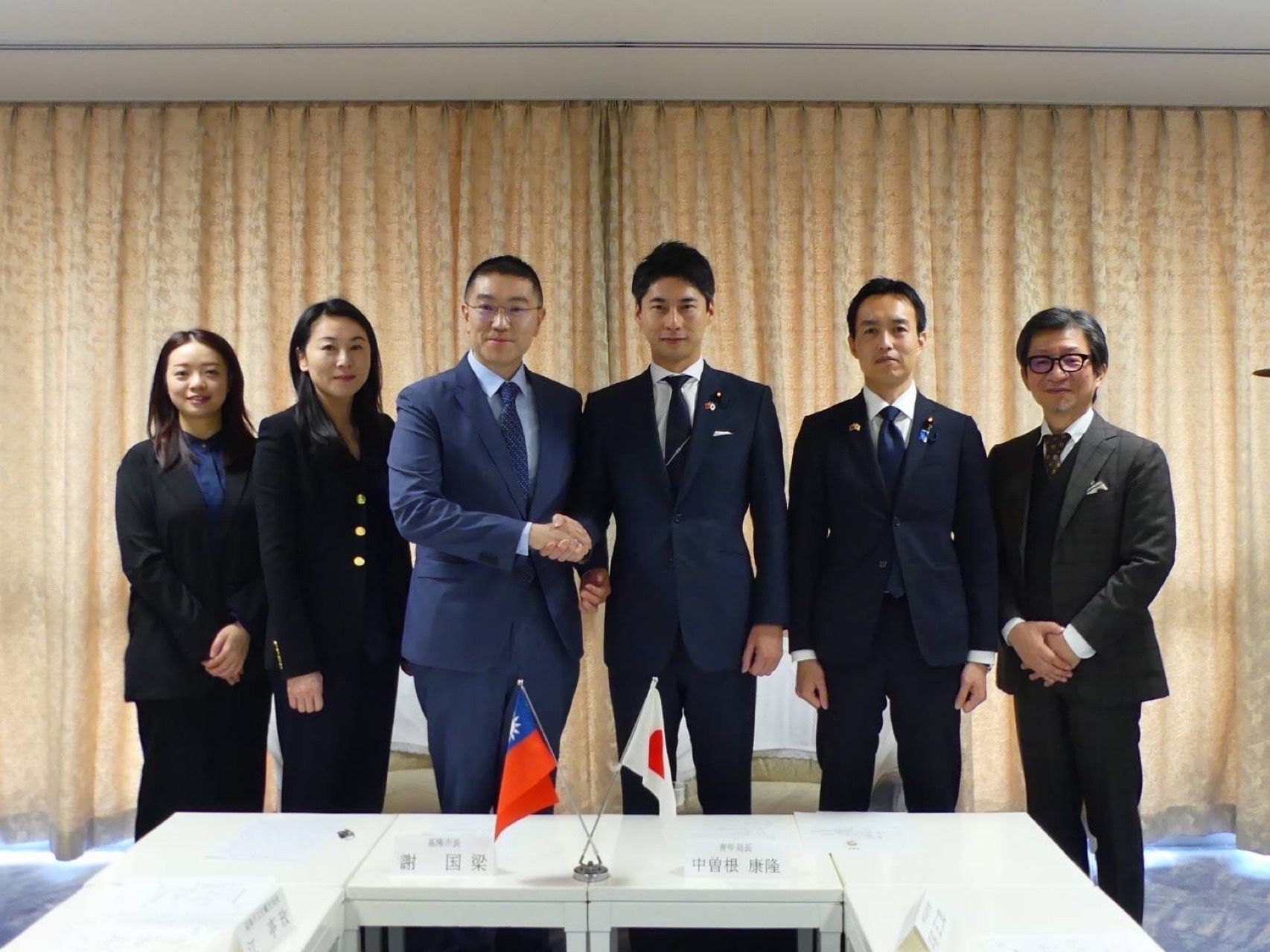▲謝國樑率團訪日會三政要。（圖／記者郭世賢翻攝）