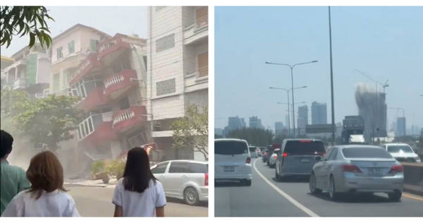 緬甸發生強震！震感強烈，民宅地標都損毀就練曼谷也有興建大樓被震垮。（圖／翻攝自Ｘ，下同）