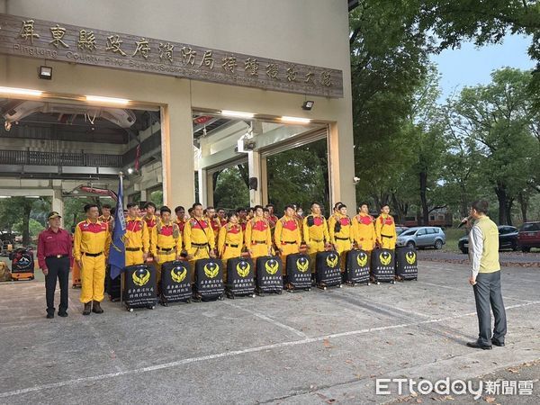 ▲▼，屏東縣國際人道救援隊伍趕赴緬甸救援。（圖／記者陳崑福翻攝）