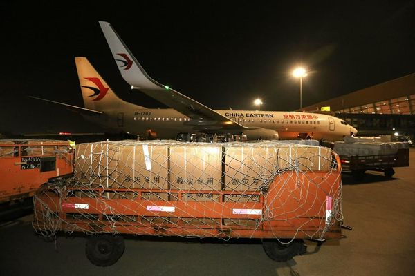 ▲▼陸高度關注緬甸強震　救援隊、5公噸物資今早抵達。（圖／翻攝央視）