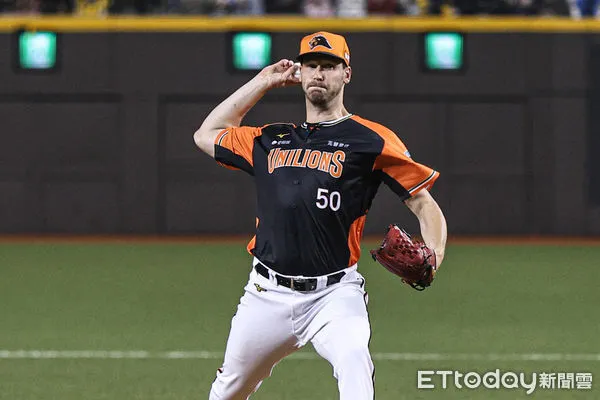 ▲統一獅先發投手布雷克。（圖／記者林敬旻攝）