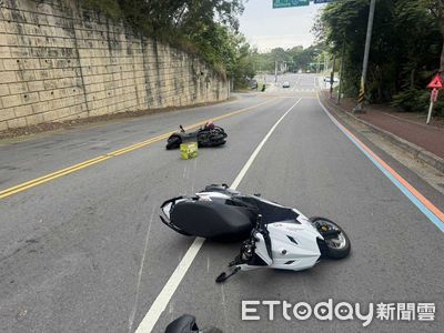 彰化2騎士追撞摔車1傷送醫　撞擊畫面曝光