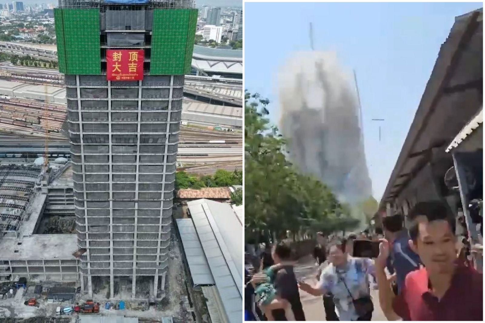 【41J肉聲】「中資合建」工地樓3秒全塌　泰網友關心防震建築！台北101再被熱議