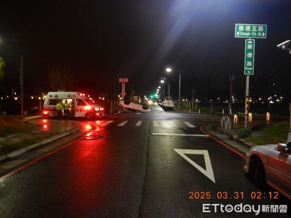 ▲▼台中車禍3傷。（圖／記者許權毅翻攝）