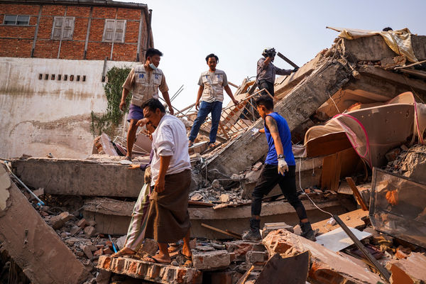 ▲▼緬甸第二大城曼德勒（Mandalay）災情慘重。（圖／路透）