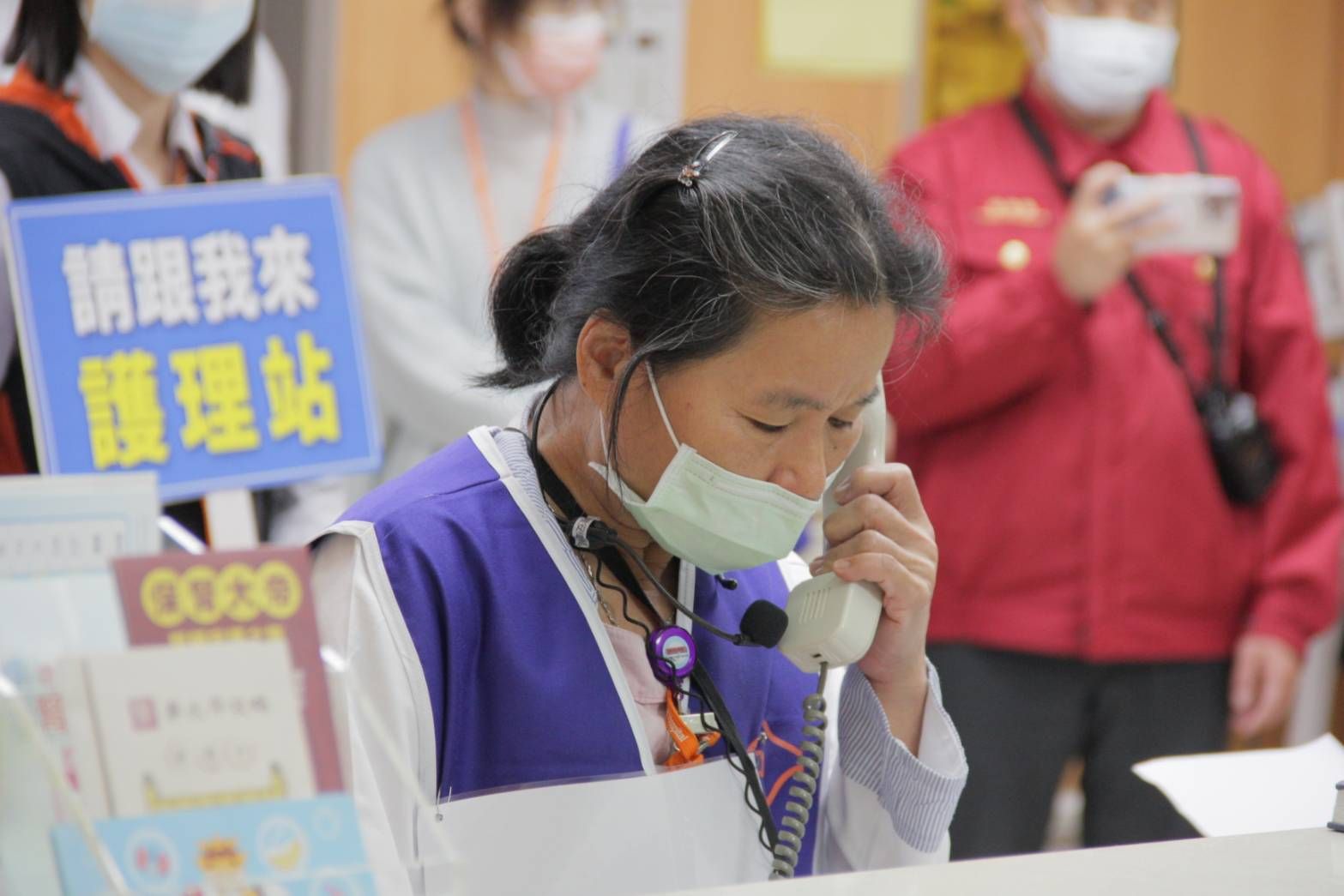 ▲基隆醫院火災自救疏散示範演練。（圖／記者郭世賢翻攝）