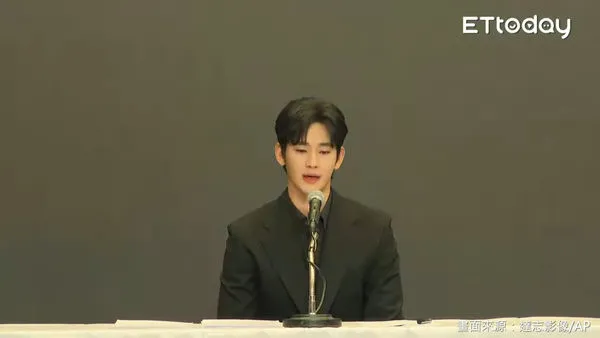 ▲金秀賢躲21天首度現身舉行記者會。（圖／達志影像／AP）