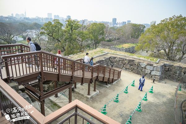 ▲▼2025福岡【舞鶴公園櫻花季】最新花況!福岡城跡點燈&大濠公園,穿和服賞櫻超好看。（圖／部落客滿分的旅遊札記授權提供）