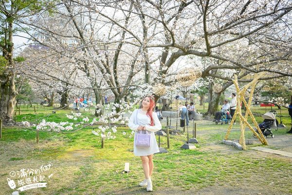 ▲▼2025福岡【舞鶴公園櫻花季】最新花況!福岡城跡點燈&大濠公園,穿和服賞櫻超好看。（圖／部落客滿分的旅遊札記授權提供）