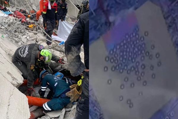 ▲▼曼谷大樓「疑70處測到生命跡象」！集中17至21樓　密集白點曝。（圖／翻攝自Facebook／Fire & Rescue Thailand）