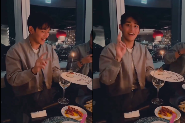 ▲黃旭熙在台北101高級餐廳「隨意鳥日子」慶生。（圖／翻攝自IG）