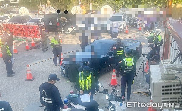 ▲桃園市警局刑警大隊最近三天實施「雷霆除暴」專案，針對幫派圍事、營業據點掃蕩臨檢。（圖／記者沈繼昌翻攝）