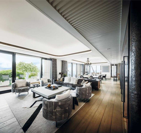 位於16樓的實品屋，為負責代銷的海悅董事長黃希文親自操刀設計，裝潢投入金額超過5000萬元。（圖／台北之星提供）